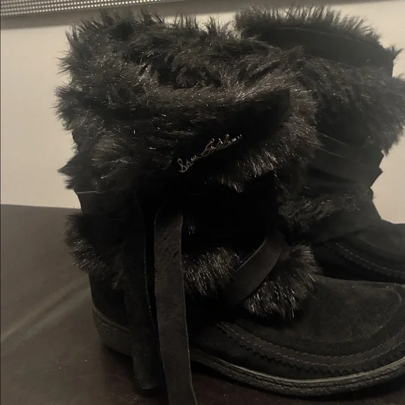 Sam Edelman Black Faux Fur Winter Boots - Picture 6 of 15